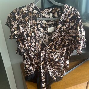 Free People Floral Paisley Bodysuit